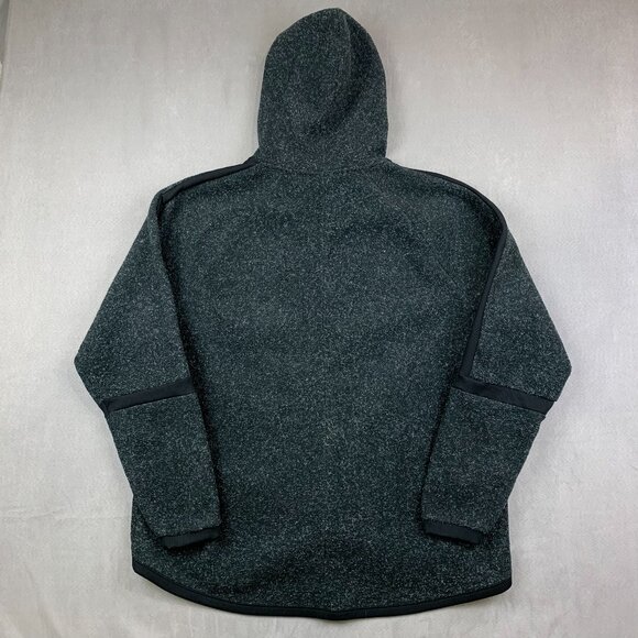 Nike Mens Sweater XL Black Full Zip Hoodie Long Sleeve Therma Fleece Pullover - Picture 8 of 8